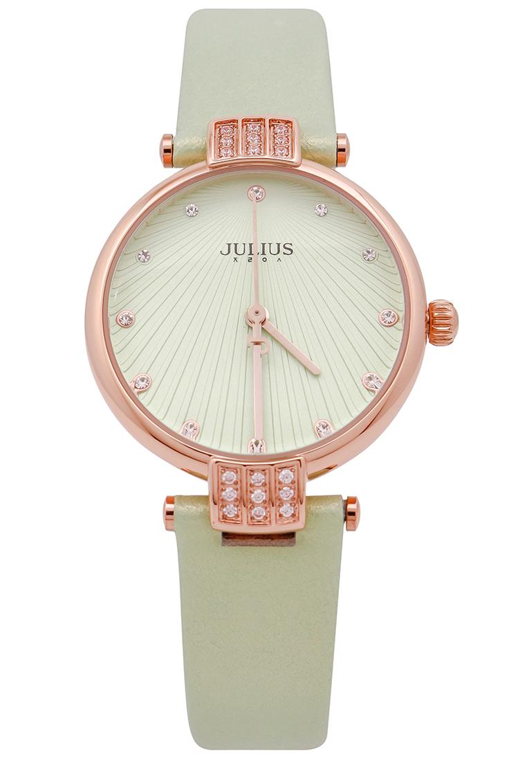 Đồng Hồ Nữ Julius Hàn Quốc Dây Da JA-1072 (Xanh Lá)