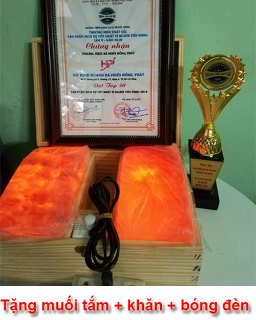 [HCM]Đá muối massage chân 2 viên mặt cong