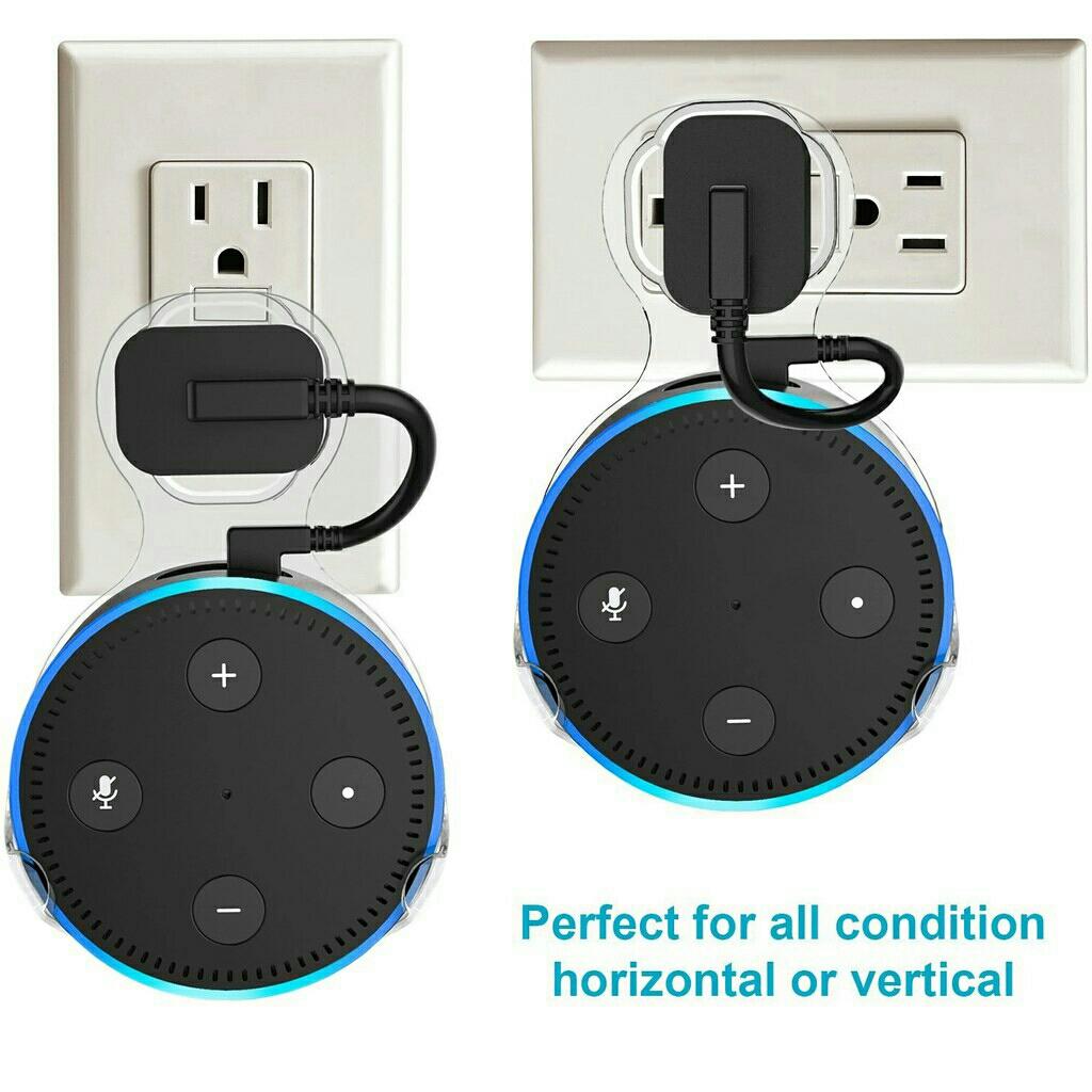 Case treo tường Echo Dot 2 có sẵn cáp nguồn micro USB
