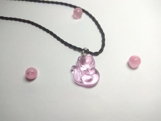 Dây chuyền mặt đá hồ ly 3 đuôi (Chọn màu theo ảnh)