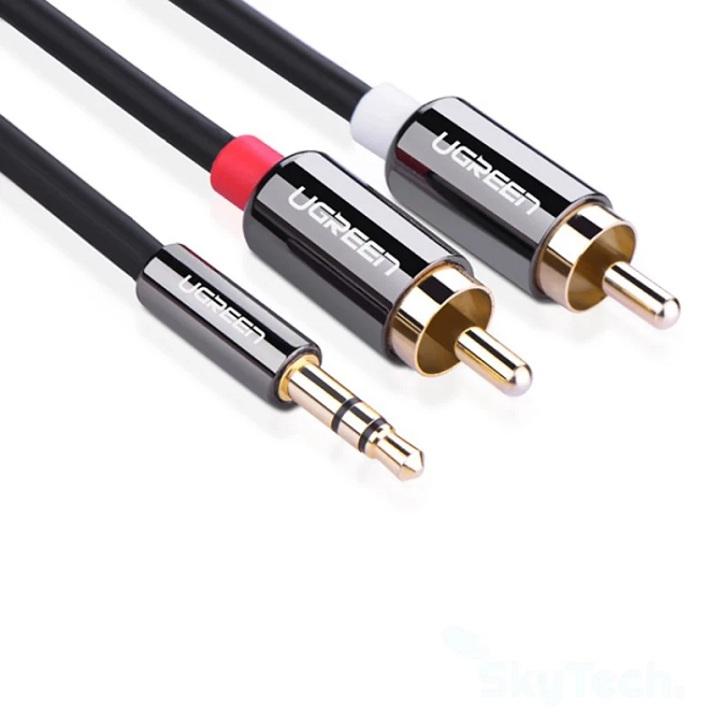 Cáp audio 3.5mm ra 2 đầu RCA 1.5M UGREEN UG-10583 ( cao cấp)