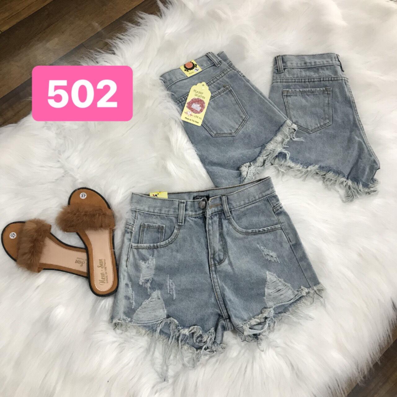 Quần short jean nữ 502