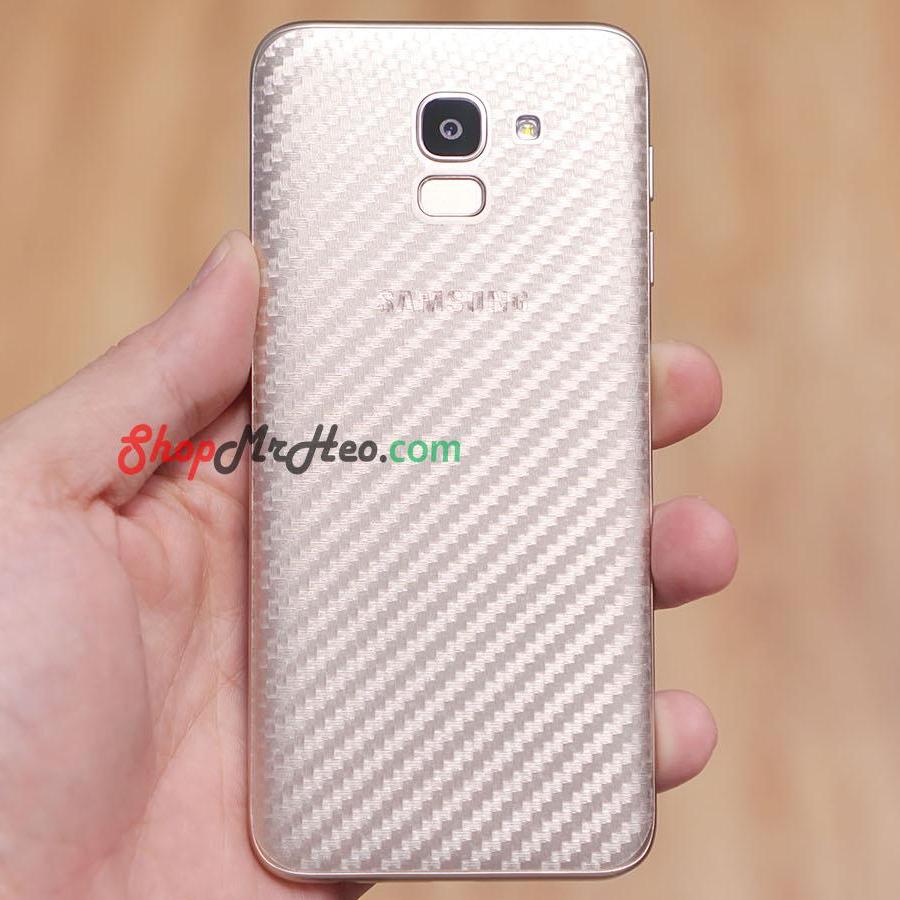 Bộ 3 skin dán mặt lưng vân 3d samsung j6 2018