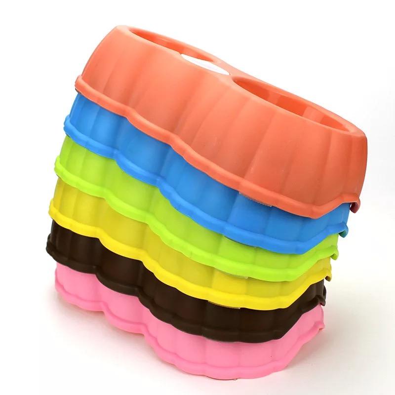 Bát ăn đôi có gắn bình nước - Phụ kiện thú cưng B02 (Size M)