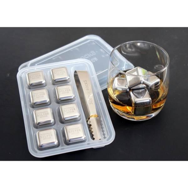 Đá inox304 lạnh vĩnh cửu - cooling cubes 8 viên ssgp + kèm kẹp