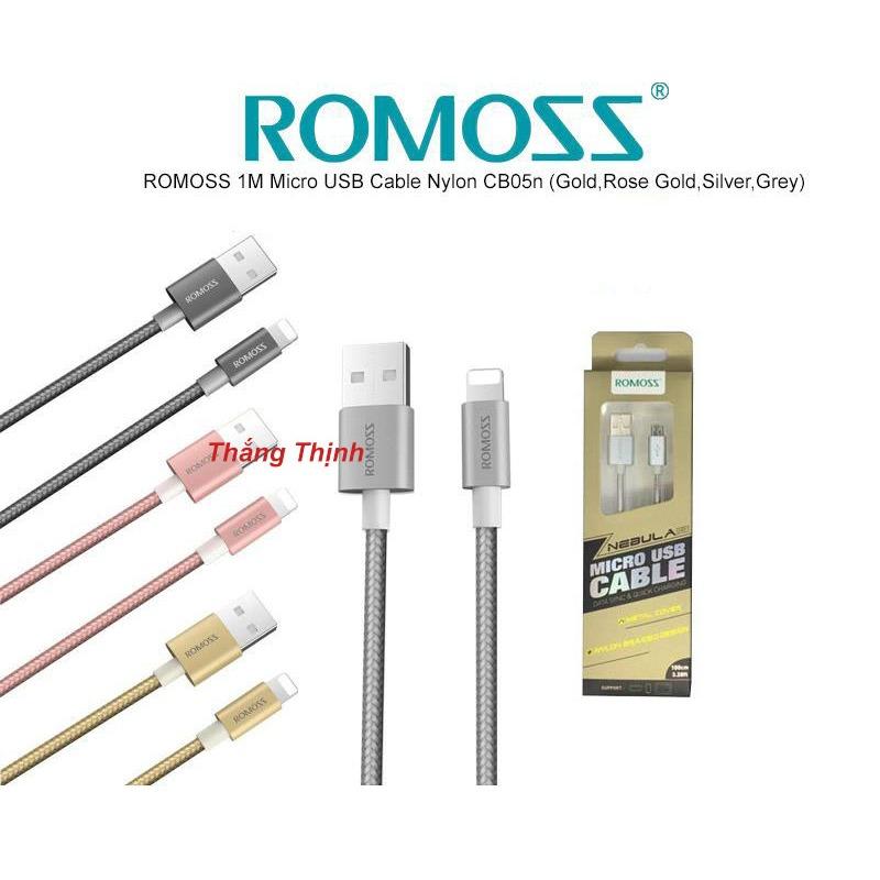 [HCM]CÁP SẠC IPHONE/IPAD ROMOSS LIGHTNING CABLE (hàng nhập khẩu)