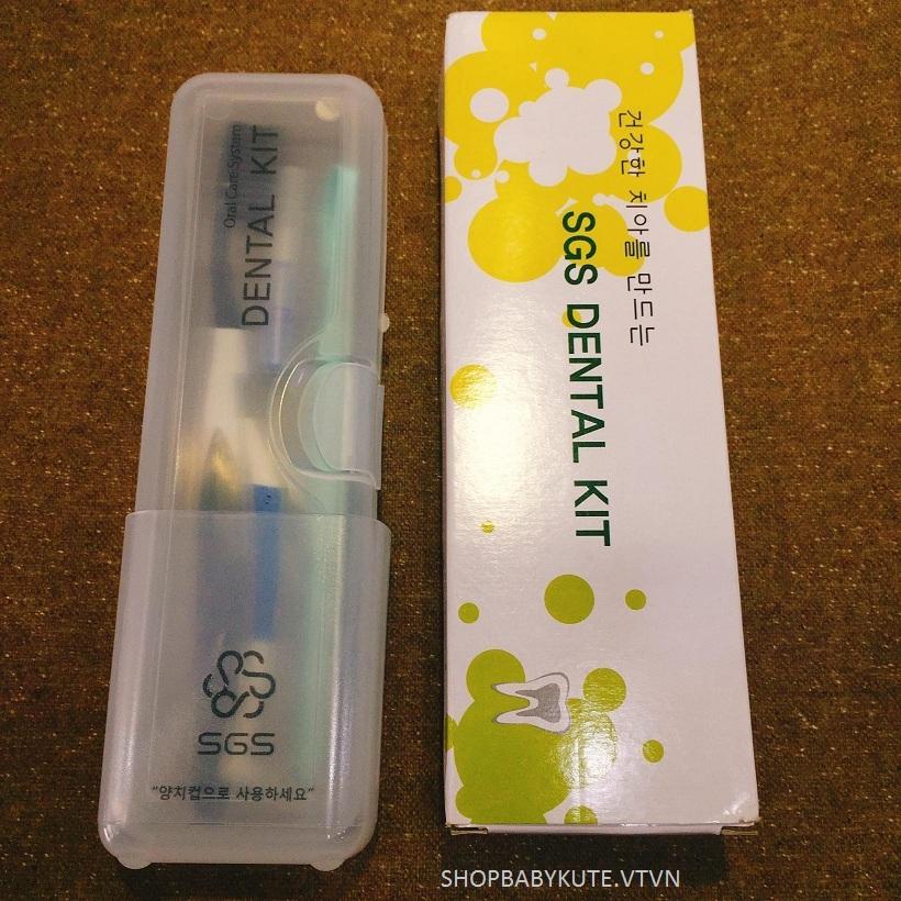 Bộ dụng cụ vệ sinh răng miệng SGS (bàn chải,cạo lưỡi,chải kẽ răng,ly súc miệng) nhập khẩu từ Hàn Quốc