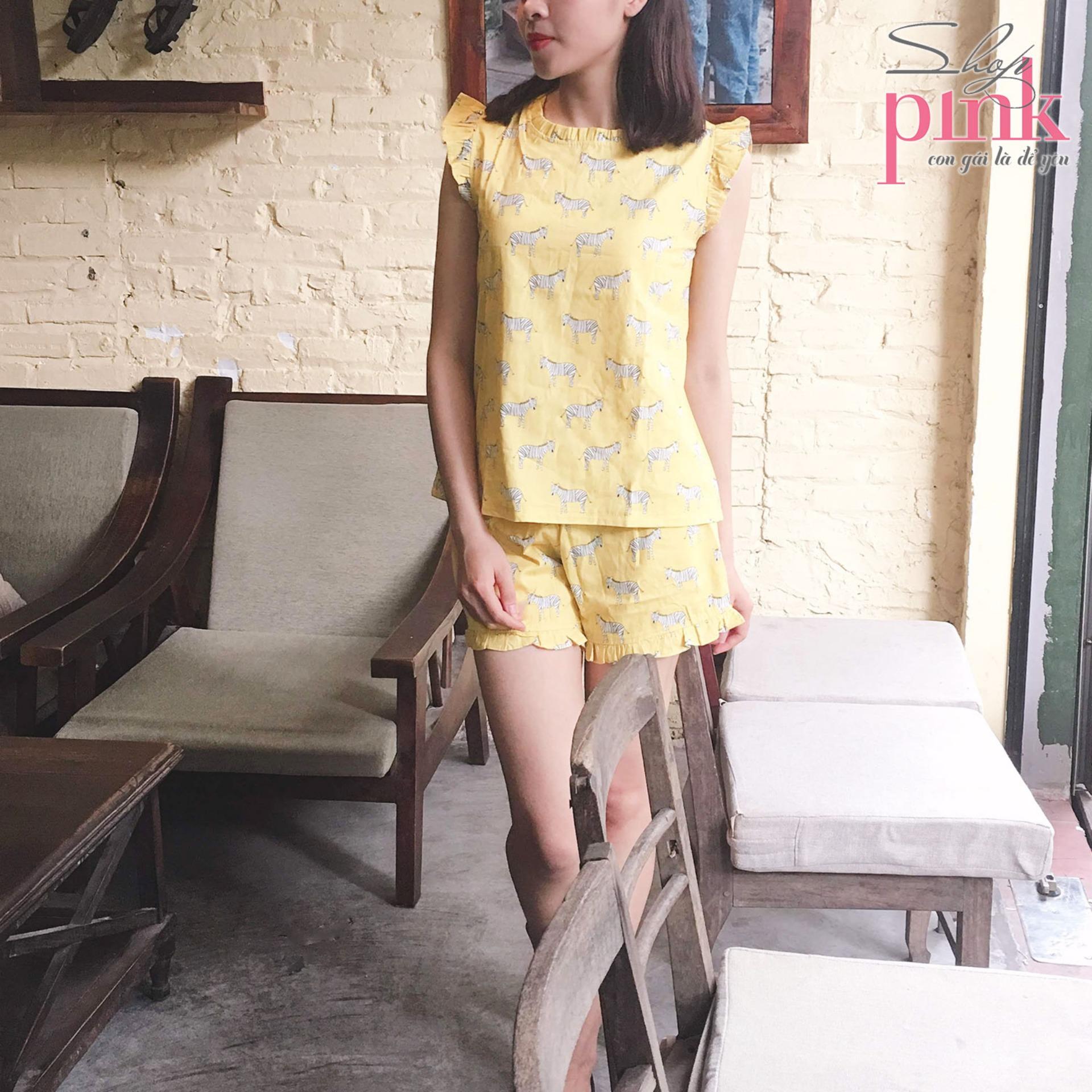 Bộ mặc nhà cánh tiên thắt nơ quần đùi