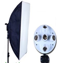 [HCM]Combo chuôi đèn 5 bóng và softbox 60x90cm