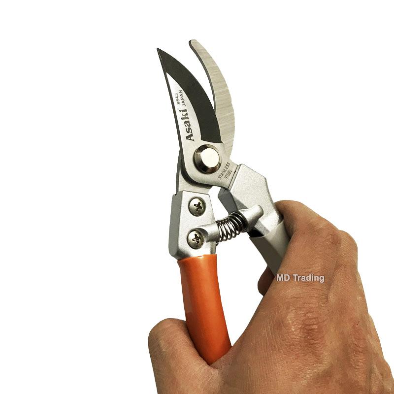 Kéo cắt cành (kiểu Nhật) 8'' lưỡi Inox Asaki