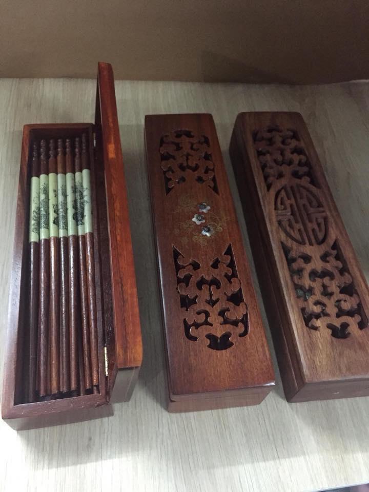 bộ hộp đựng đũa trang trí bàn thờ