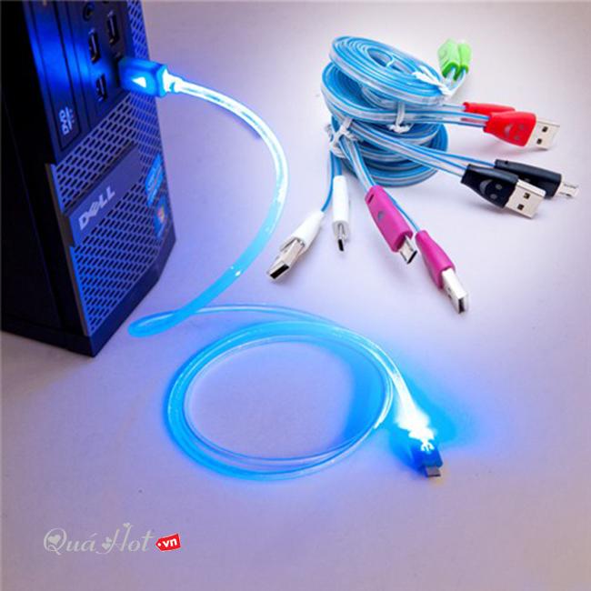 Cáp sạc android có đèn led chống rối DT86