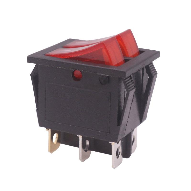 CÔNG TẮC BẬP BÊNH ĐÔI 20A-CÓ ĐÈN KCD6 ( 1 CẶP )