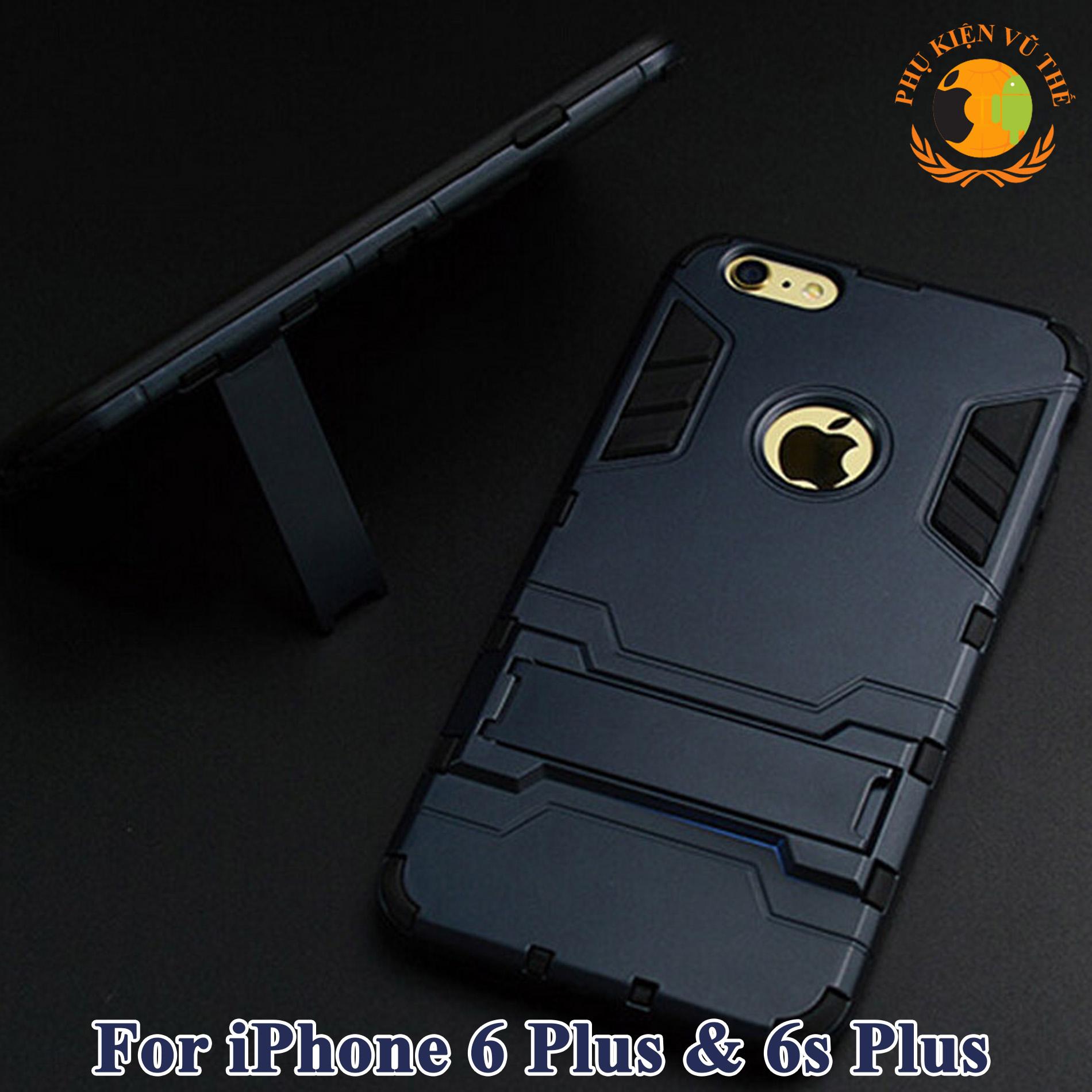 Ốp Lưng Chống Sốc Iron Man Cho iPhone 6 Plus 6s Plus Có Dựng Lưng