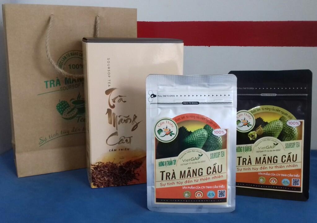 HỘP COMBO 2 TÚI TRÀ MÃNG CẦU CẨM THIỀU 100G (Trà hương vị thuần tuý và Trà hương vị đậm đà)