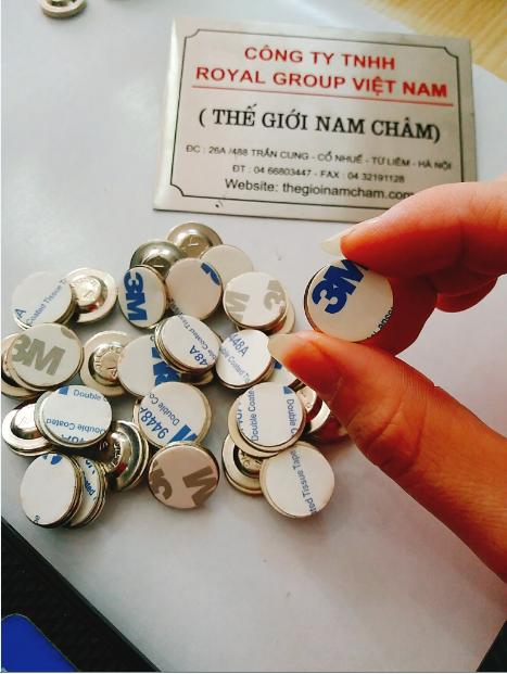 25 cái Cài áo Nam châm 1 nút tròn (Nam châm thẻ tên)