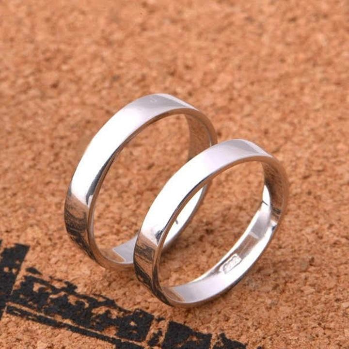 Nhẫn cặp inox trơn bóng phong cách NC131 giá 1 cặp