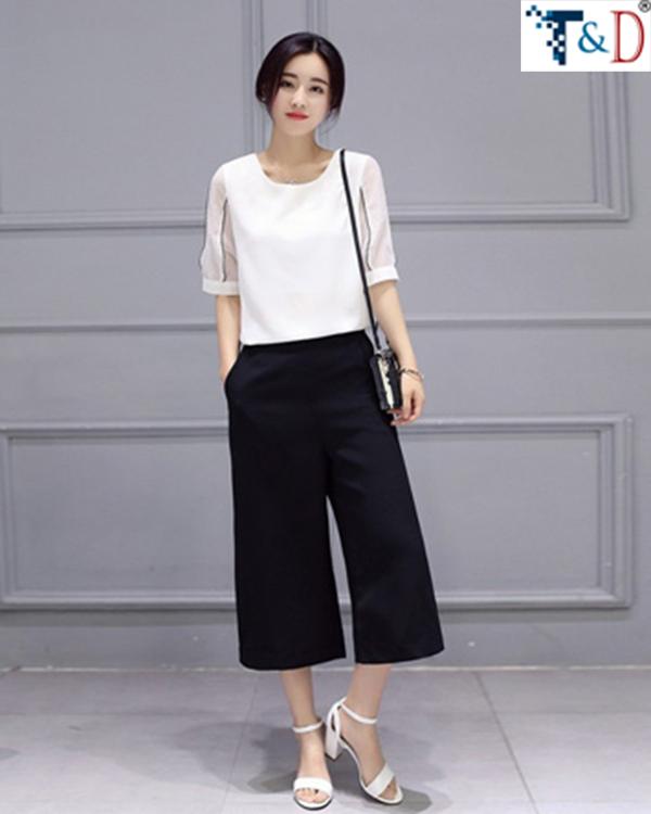 [HCM]QUẦN LỬNG ỐNG RỘNG CULOTTES NỮ ĐEN THỜI TRANG
