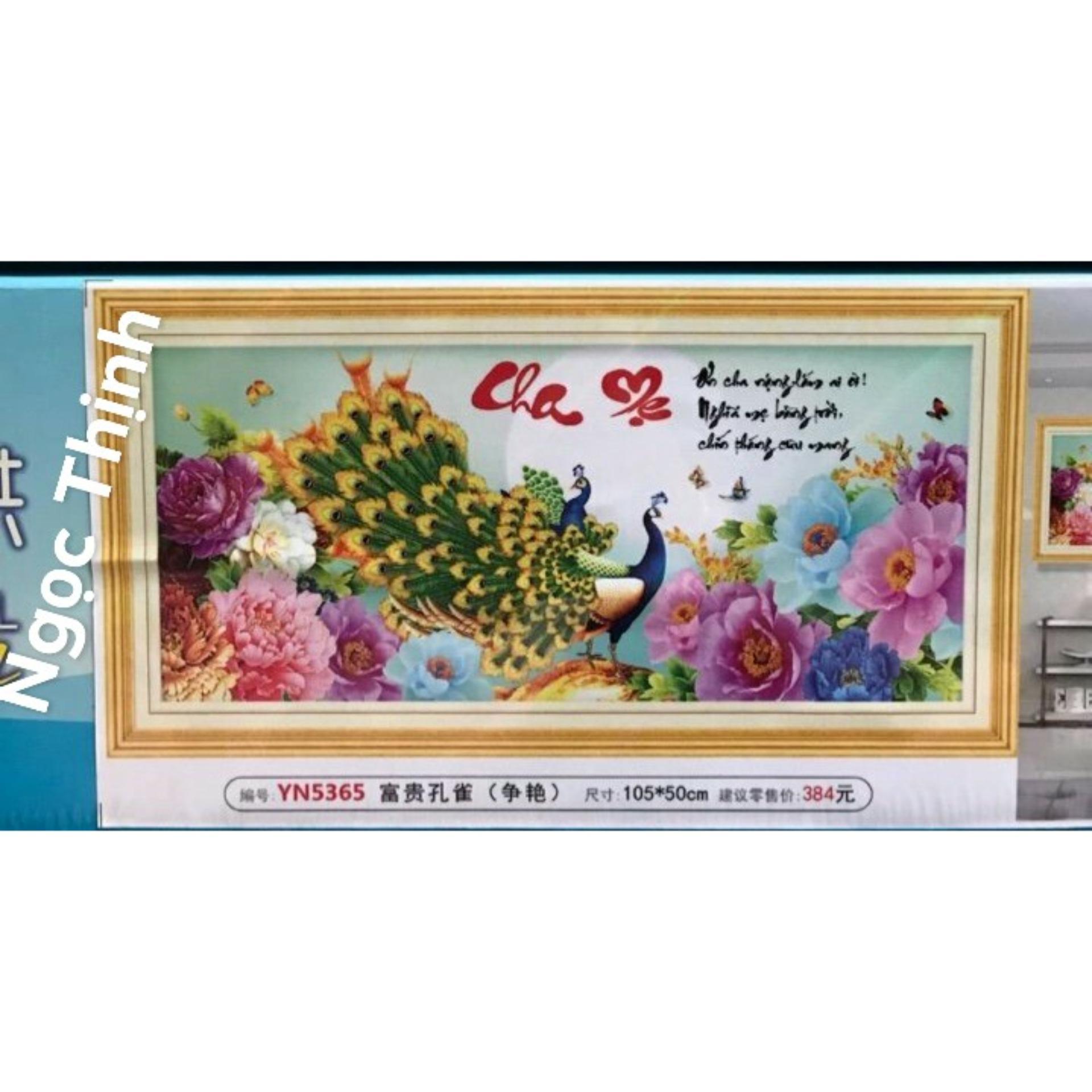 TRANH ĐÍNH ĐÁ CHA MẸ YN5365-KT 105X50