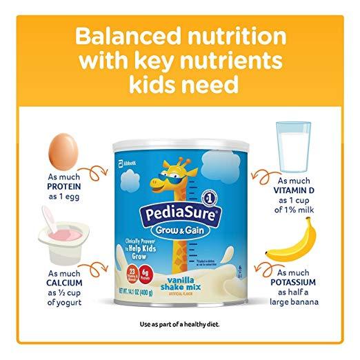 Sữa PediaSure Grow & Gain Vanilla Shake Mix 400g