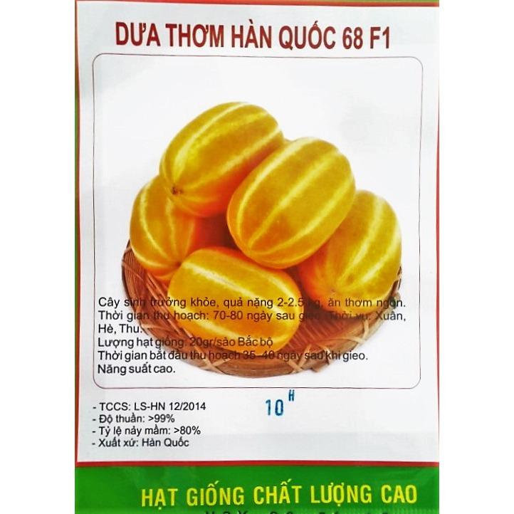 [HCM]Hạt Giống Dưa Thơm Hàn Quốc 68 F1 - KLT 10 Hạt