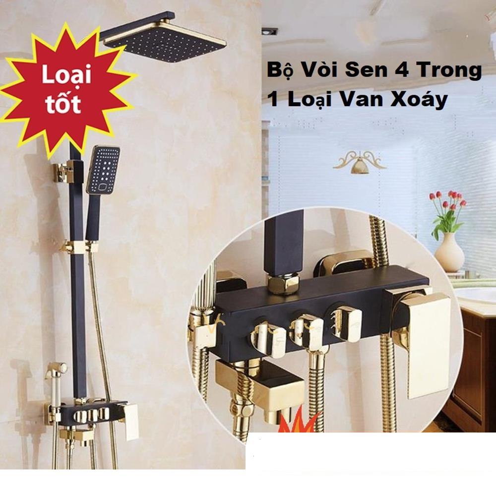 Thiết Bị Vệ SinhVòi Hoa Sen Bộ Cây Sen Đứng 4 Trong 1 , Thiết Kế Kiểu Dáng Hiện Đại Tinh Tế, Chất Liệu Đồng Đúc Cao Cấp.