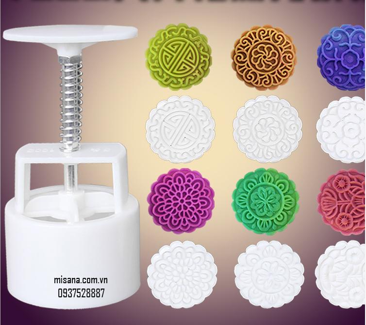 KHUÔN BÁNH TRUNG THU LÒ XO 75-100GR 6 MẶT HIỆN ĐẠI - Chất liệu nhựa PP an toànPhù hợp quy định an toàn thực phẩm