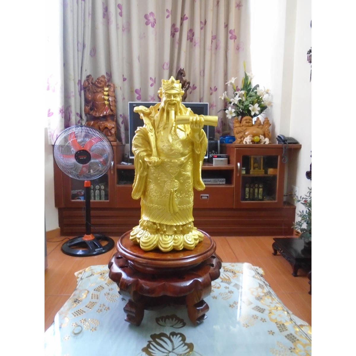 [HCM]Tượng Thần Tài đá poly vàng ( Tượng ông Lộc)