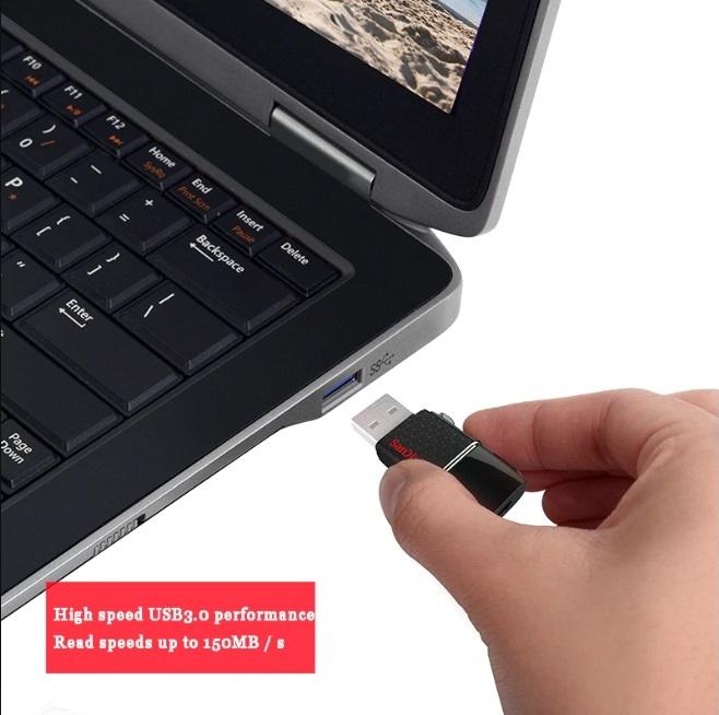 [HCM]USB 3.0 SanDisk Ultra Dual 32GB 150MB/s (Đen) - Phụ Kiện 1986