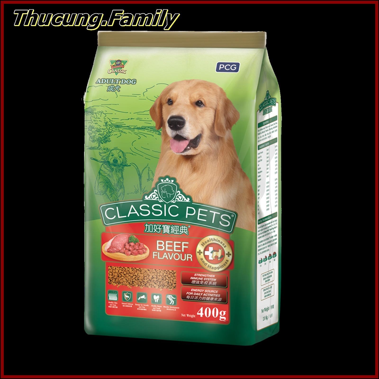 Thức ăn cho Chó trưởng thành Classic Pets 400g- Vị thịt bò