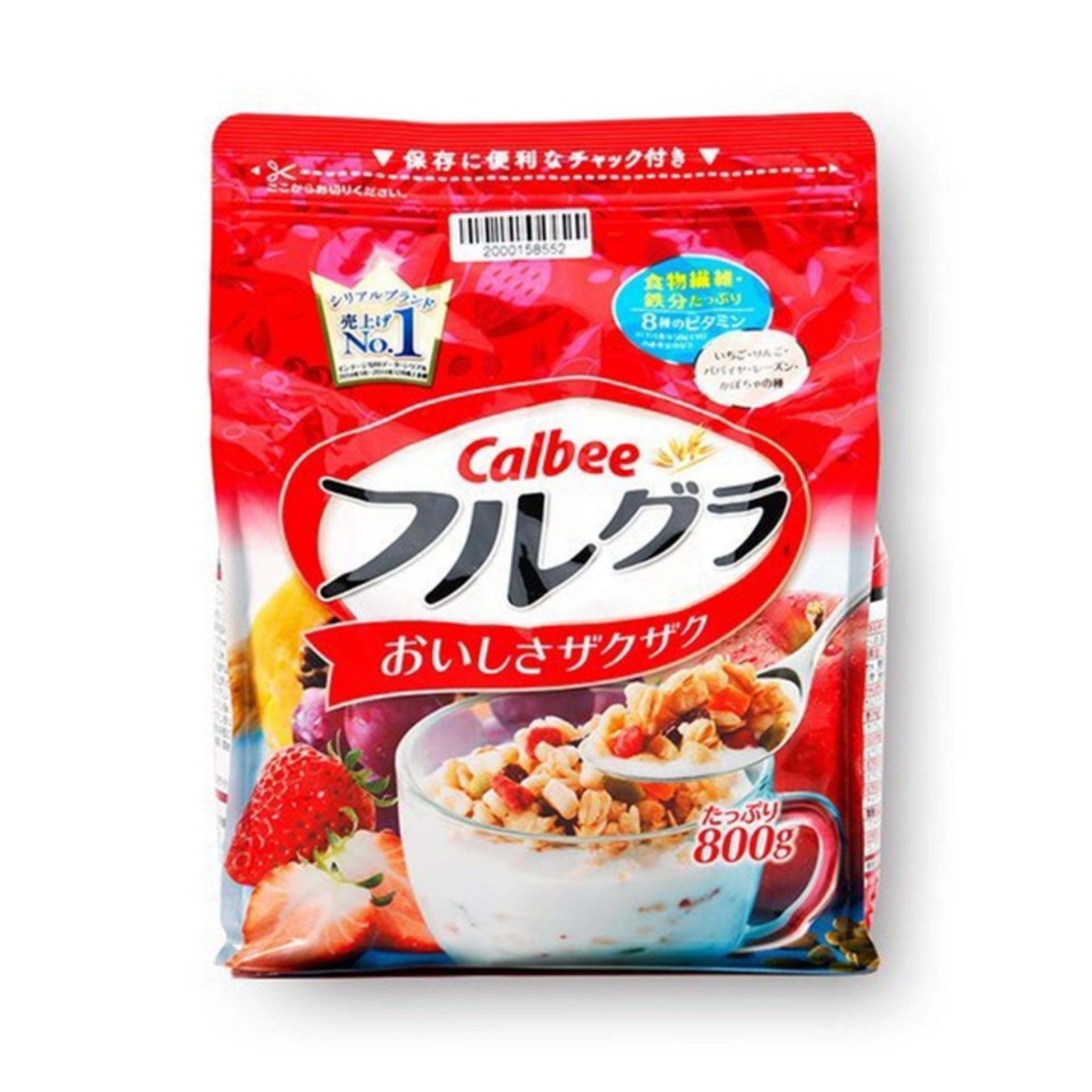 Ngũ cốc trái cây Calbee Nội Địa Nhật 800g (Đỏ)