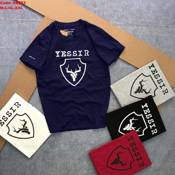 ÁO THUN NAM CỔ TRÒN IN LOGO YESSIR