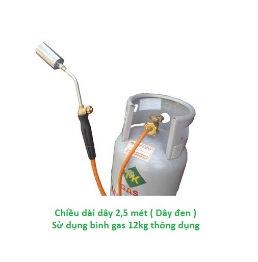 Đuốc khò Kovie 2,5 mét ( Xài được bình gas 12kg ) - Đen