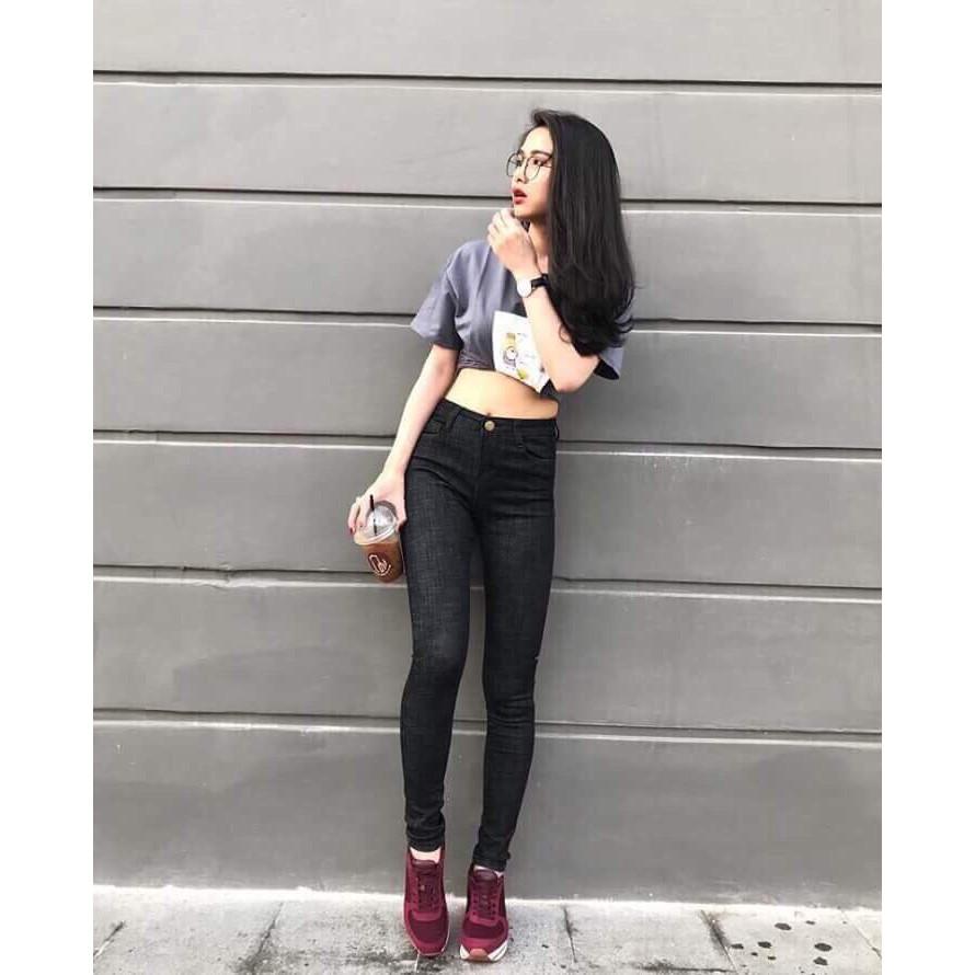 QUẦN JEAN NỮ LƯNG CAO TRƠN CO GIÃN TỐT
