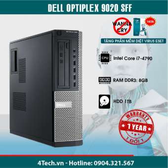 máy tính đồng bộ dell optiplex 9020 sff core i7 4790(3.6ghz up to 4.0ghz ), ram 8 gb, hdd 1tb - hàng nhập khẩu.