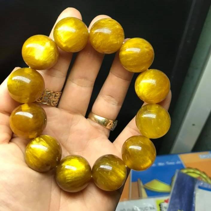 [HCM]VÒNG TAY DƯƠNG BIỂN VÀNG 18LY