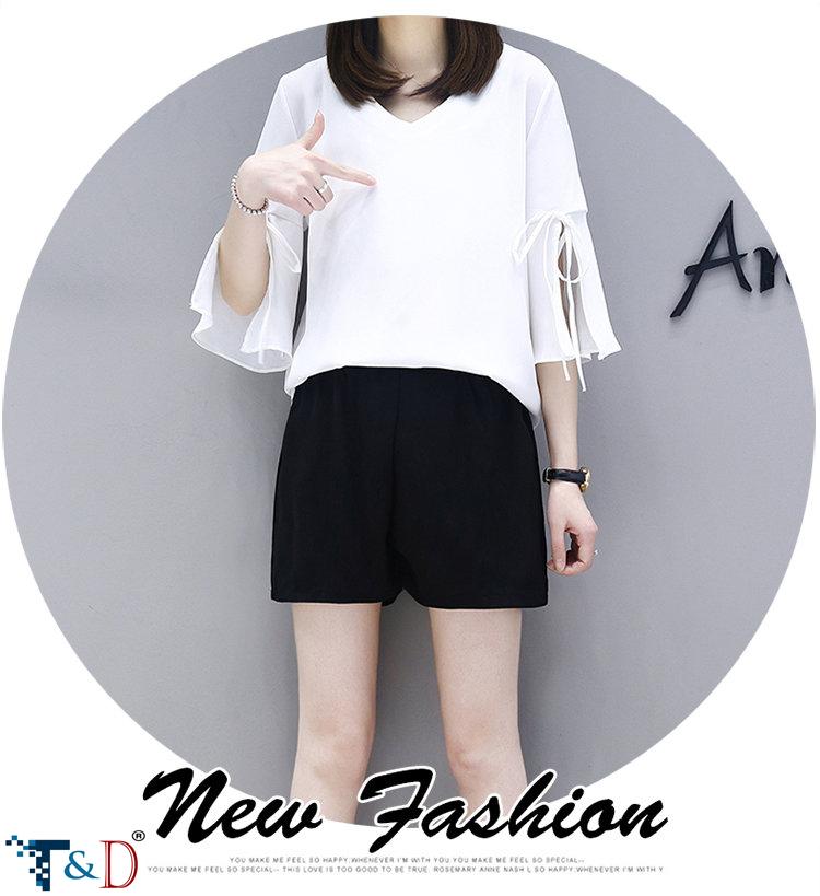 Áo kiểu thun nữ phối nơ