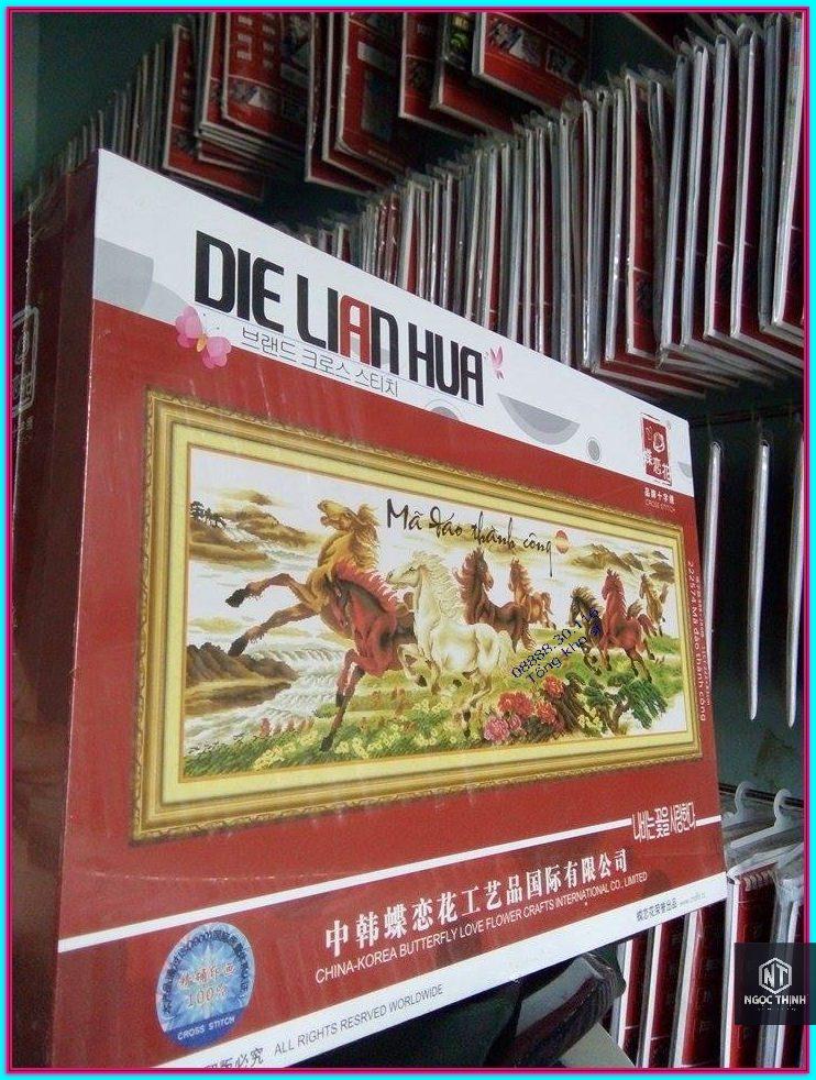 Tranh thêu chữ thập Mã đáo thành công DLH-222574-Siêu thị tranh thêu