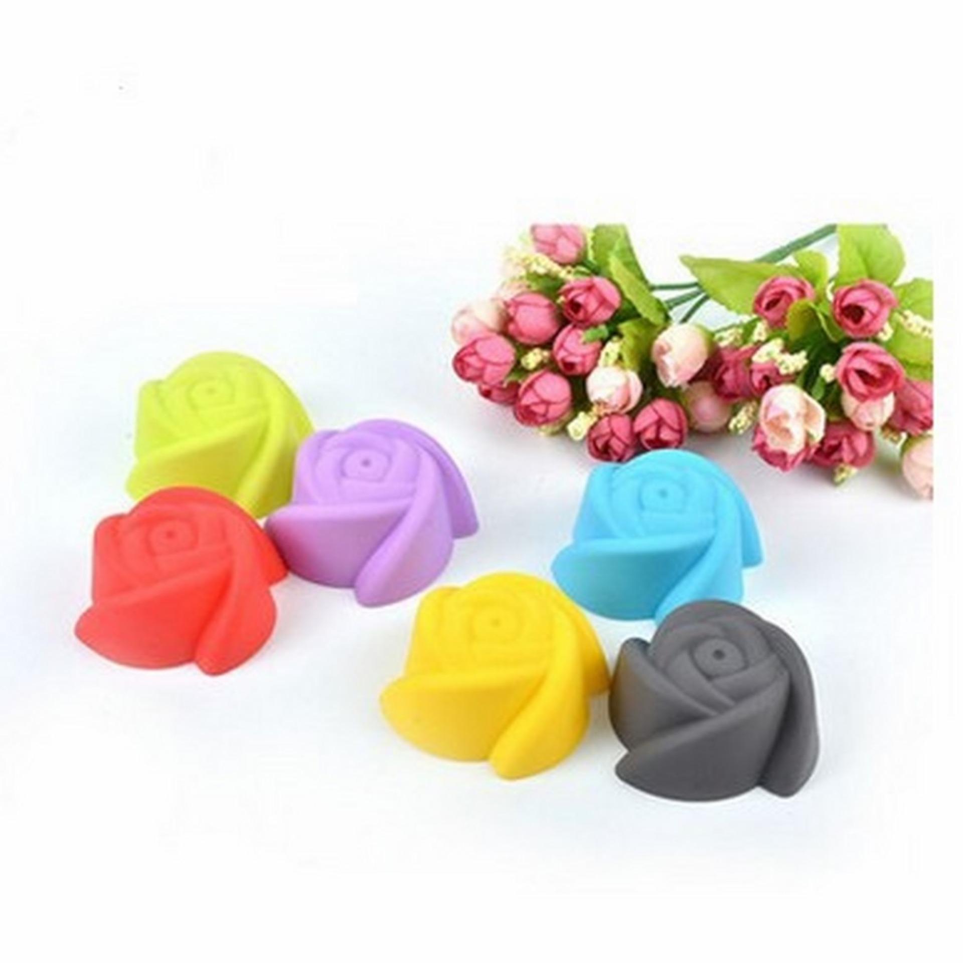 2 Khuôn silicon hoa hồng 7cm