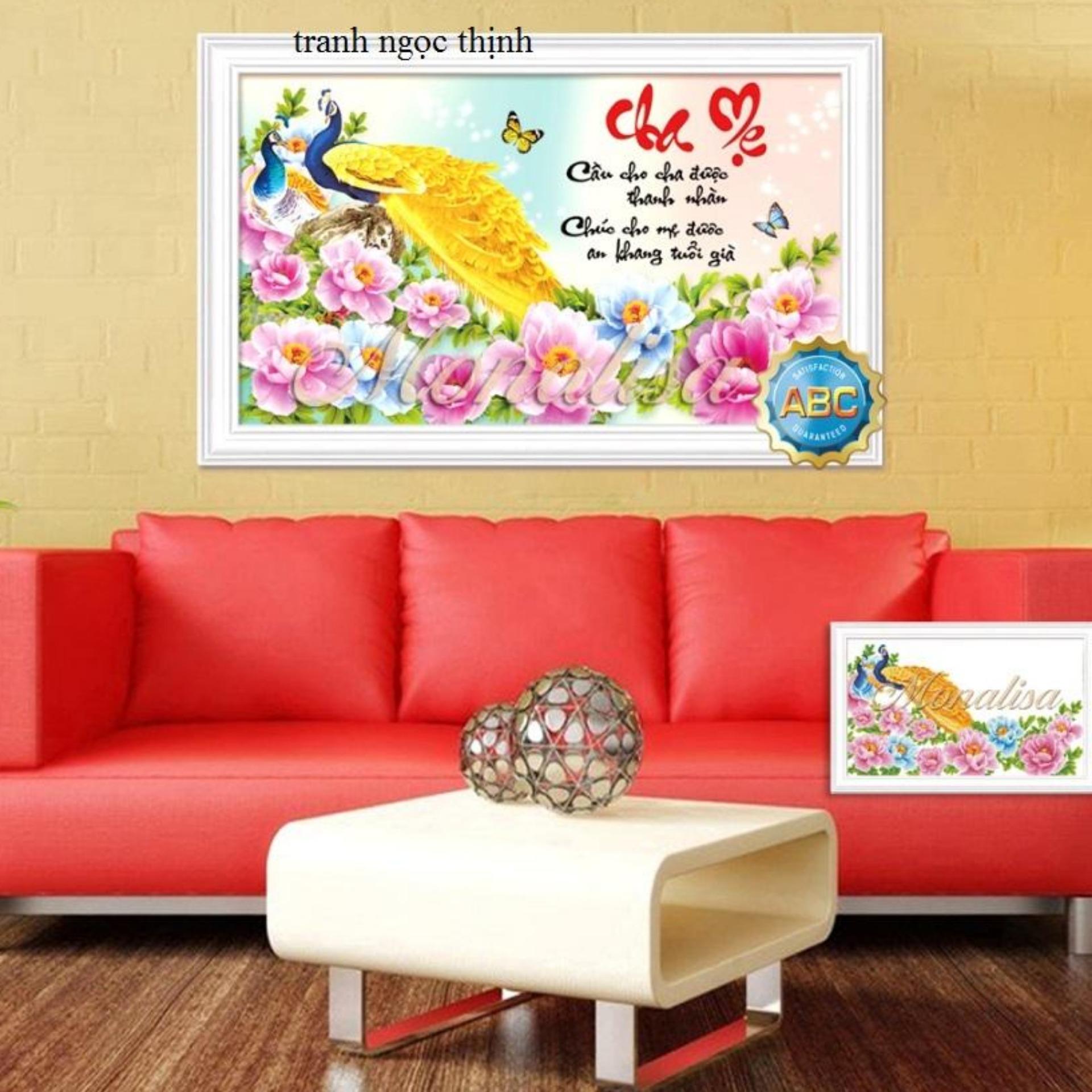 Tranh đính đá cha mẹ- 50x80cmY8147- Ngocthinhshop