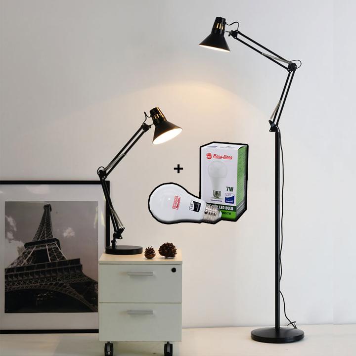 Đèn đứng, đèn sàn trang trí nội thất cổ điển - Tặng kèm bóng LED chống lóa