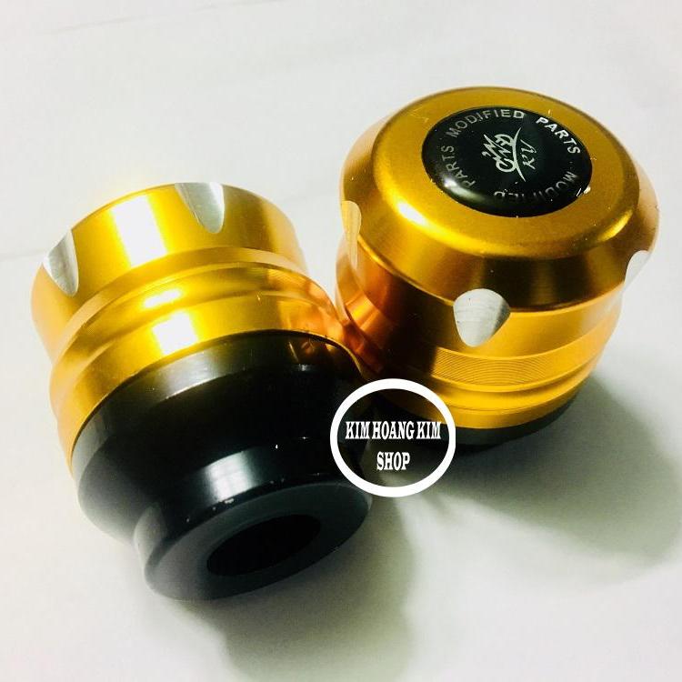 BỘ 2 GÙ CHỐNG ĐỔ, CHỐNG NGÃ TRƯỚC CHO MÔ TÔ, XE MÁY(màu Vàng)