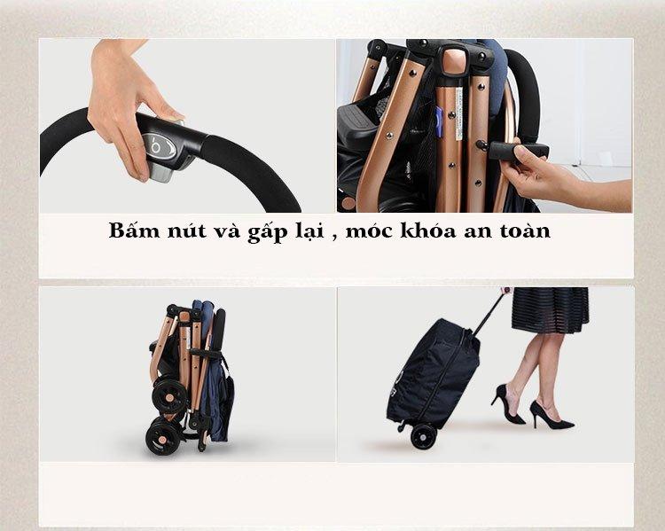 Xe đẩy Baobaohao cao cấp gấp gọn QZ1