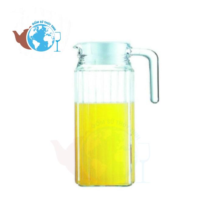 Bình rót sọc 1 lít, bình quai thủy tinh miệng rót 1000ml sọc deli eh1004-2