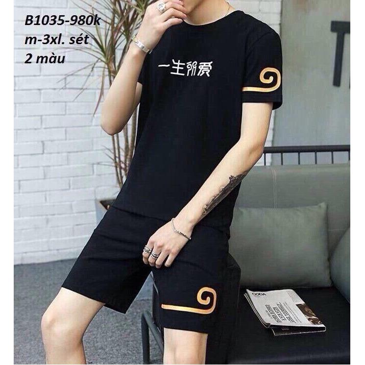 Set quần áo thể thao hotboy kí tự Nhật Bản