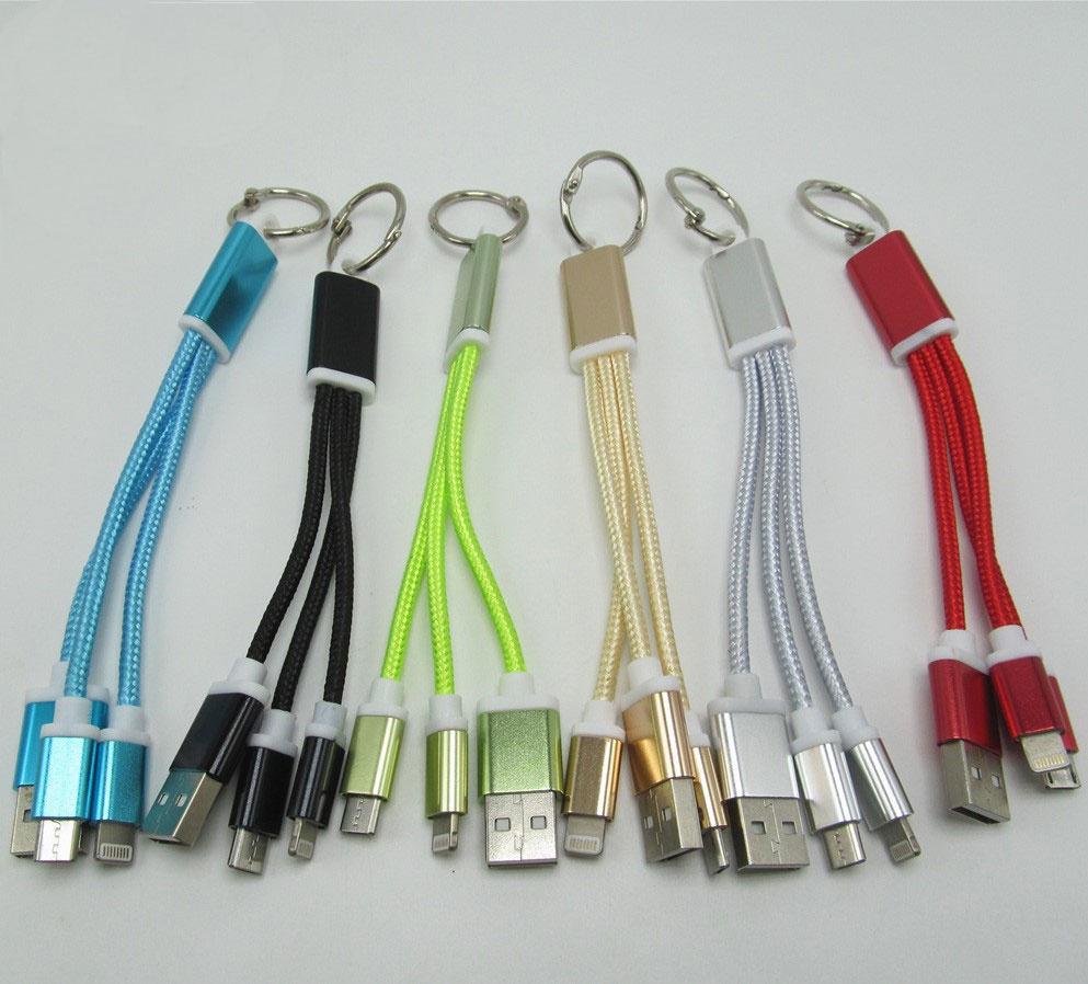 [HCM]Dây cáp sạc 3 đầu bọc dù nhiều màu