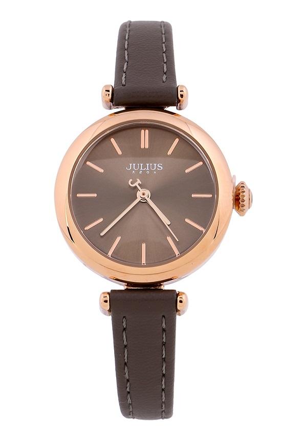Đồng Hồ Nữ Julius Hàn Quốc Dây Da Ja-1018 (Xám)