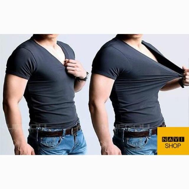 Áo thun cổ tim form body