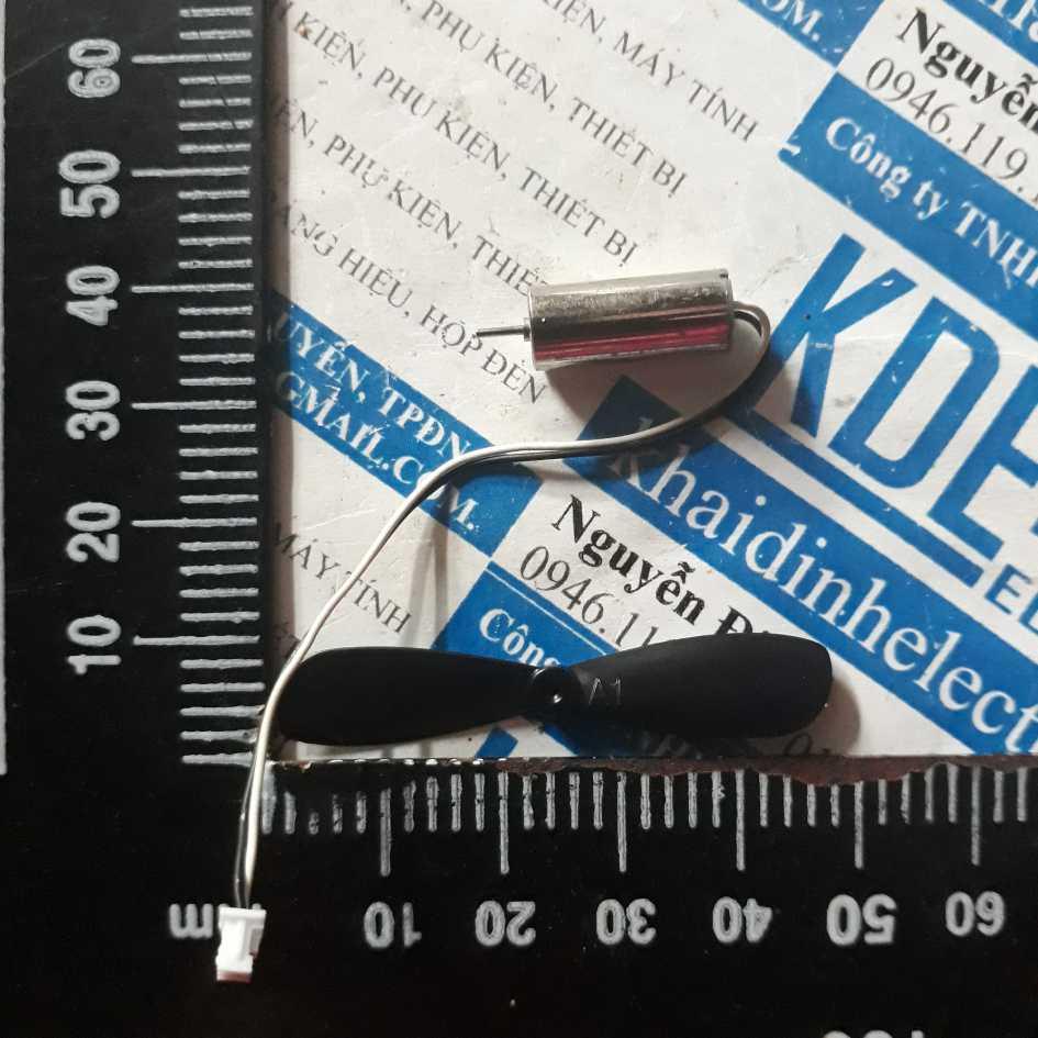 2 động cơ coreless không lõi 716 trục 0,8mm 40000rpm + cánh quạt 46mm kde2967