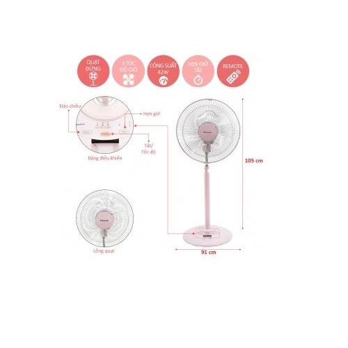 Quạt đứng Panasonic F-308NH 42W (Hồng nhạt)